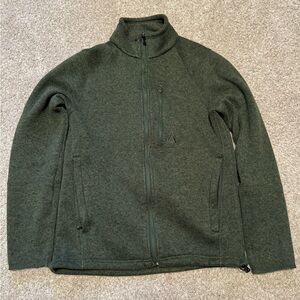 Avalanche Dark Green Zip-Up Sweater